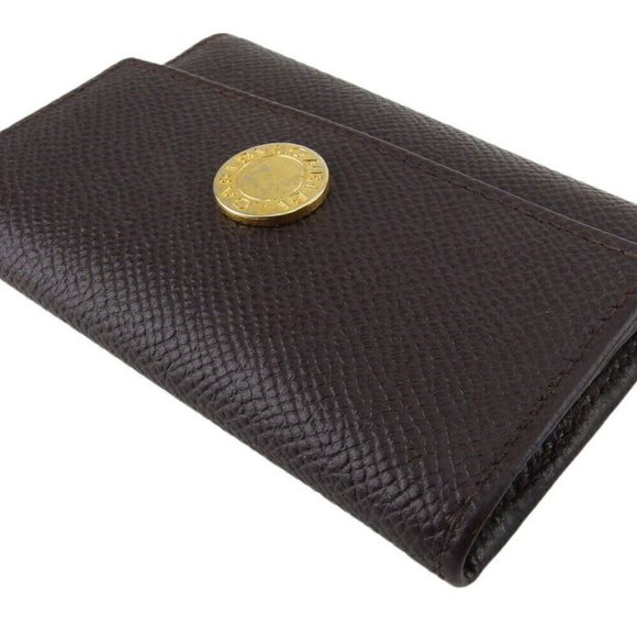 Authentic USED BVLGARI Key Case Classico Leather - Picture 3 of 8